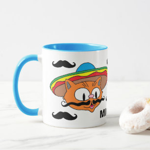 Personalisierter Senor Gato Handlebar Mustache Tasse