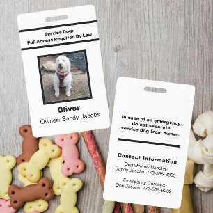 Personalisierter Servicehund-Fotoausweis Modern Ei Ausweis