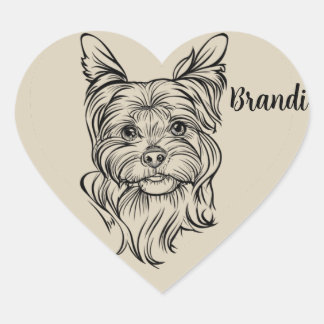 Personalisierter Shih-Tzu-Heart-Aufkleber mit Pet- Herz-Aufkleber