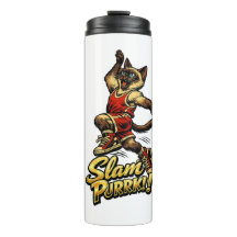 Personalisierter Siam-Basketball-Katzen-Thermal-Tu
