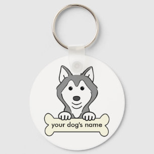 Personalisierter sibirischer Husky Schlüsselanhänger
