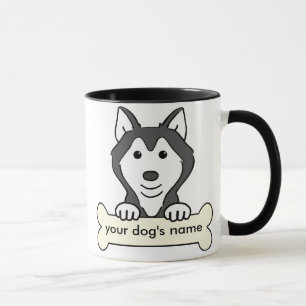 Personalisierter sibirischer Schlittenhund Tasse