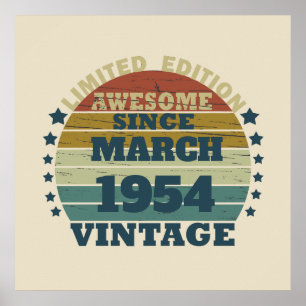 Personalisierter siebzig Vintage 70. Geburtstag  Poster