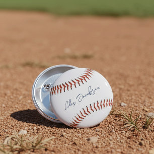 Personalisierter signierter Baseball Button