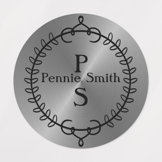 Personalisierter silberfarbener Kleber auf den Bek Etiketten (Design 1)