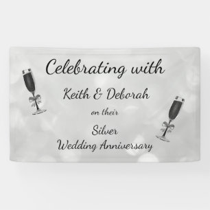 Personalisierter Silberhochzeitalter Banner