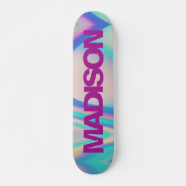 Personalisierter Skateboardname Retro 90 Vaporwave Skateboard