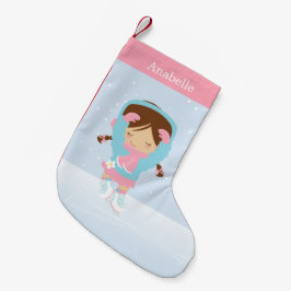 Personalisierter Skater mit niedlicher Kleiner Abb Weihnachtsstrumpf