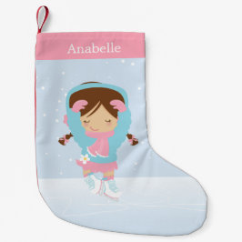 Personalisierter Skater mit niedlicher Kleiner Abb Weihnachtsstrumpf