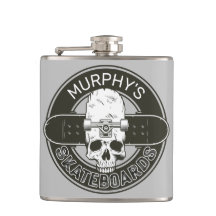 Personalisierter Skater NAME Skull Skateboarding S