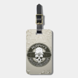 Personalisierter Skater NAME Skull Skateboarding S Gepäckanhänger