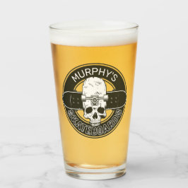 Personalisierter Skater NAME Skull Skateboarding S Glas