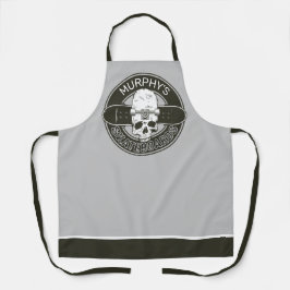 Personalisierter Skater NAME Skull Skateboarding S Schürze