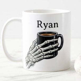 Personalisierter Skeletthand-Kaffeetassen-Geschenk Kaffeetasse