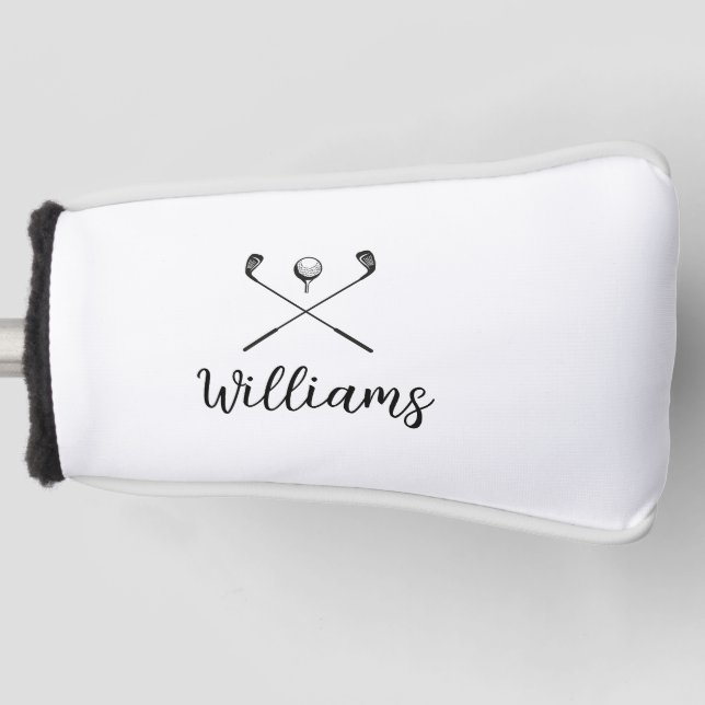 Personalisierter Skriptname Golfklubs Golf Headcover (Vorderseite)