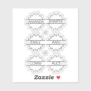 Personalisierter Skriptname Löschen Aufkleber