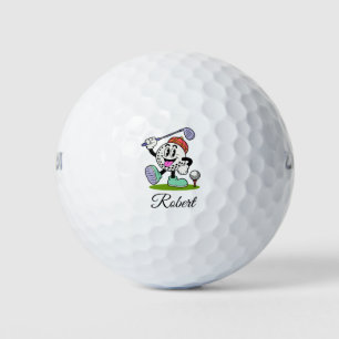 Personalisierter Skriptname Lustige Golfbälle