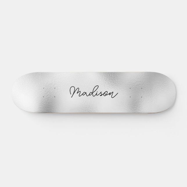 Personalisierter Skriptname Niedlich Girly Skatebo Skateboard (Horizontal)