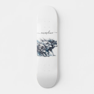 Personalisierter Skriptname Wolf Pack Skateboard