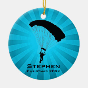 Personalisierter Sky Diving Parachuting Ornament