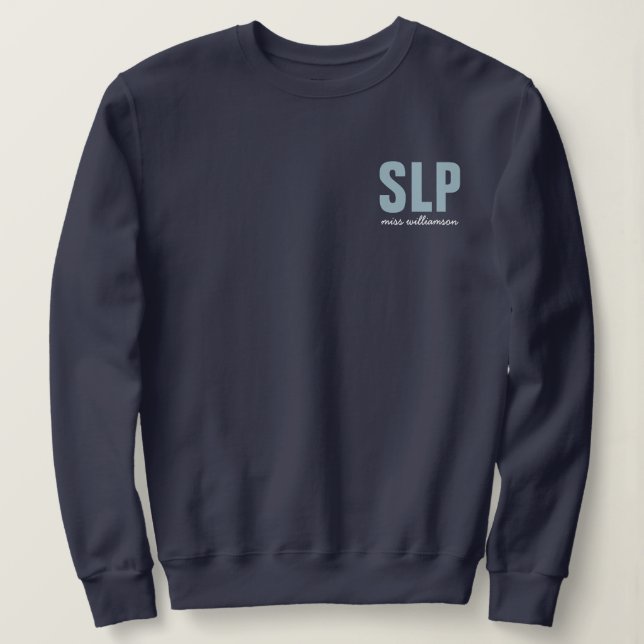 Personalisierter SLP-Sprachpathologe Sweatshirt (Design vorne)