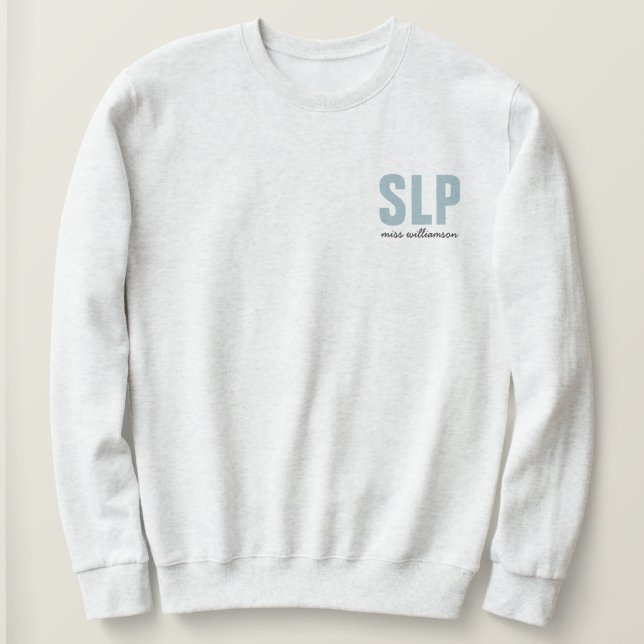 Personalisierter SLP-Sprachpathologe Sweatshirt (Design vorne)