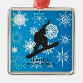 Personalisierter Snowboarder Keramikornament