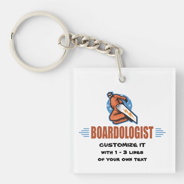 Personalisierter Snowboarding Schlüsselanhänger (Vorderseite)