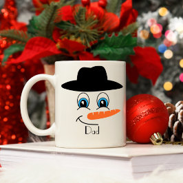 Personalisierter Snowman Black Hat mit Individuell Kaffeetasse