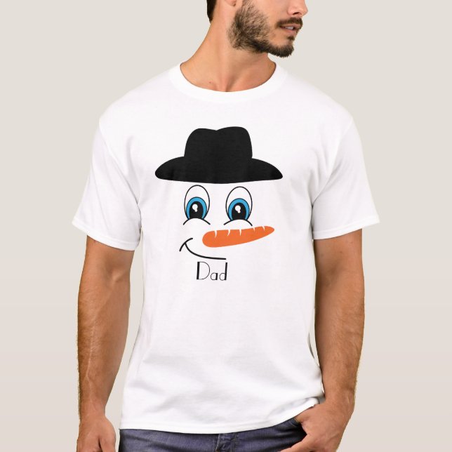 Personalisierter Snowman Black Hat mit Individuell T-Shirt (Vorderseite)