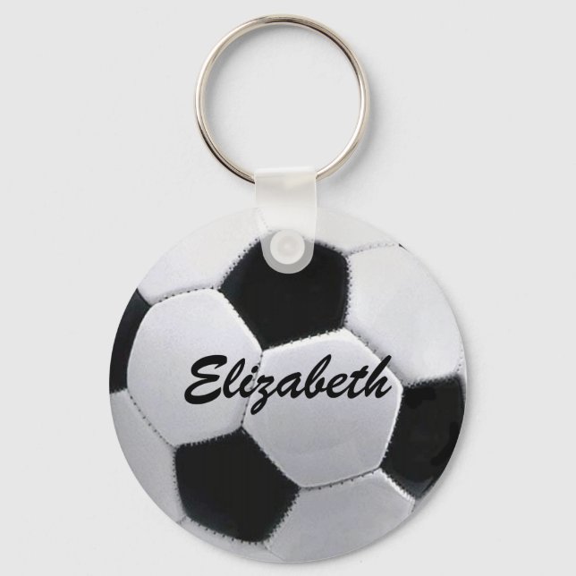 Personalisierter Soccer-Ball-Schlüsselanhänger Schlüsselanhänger (Vorderseite)