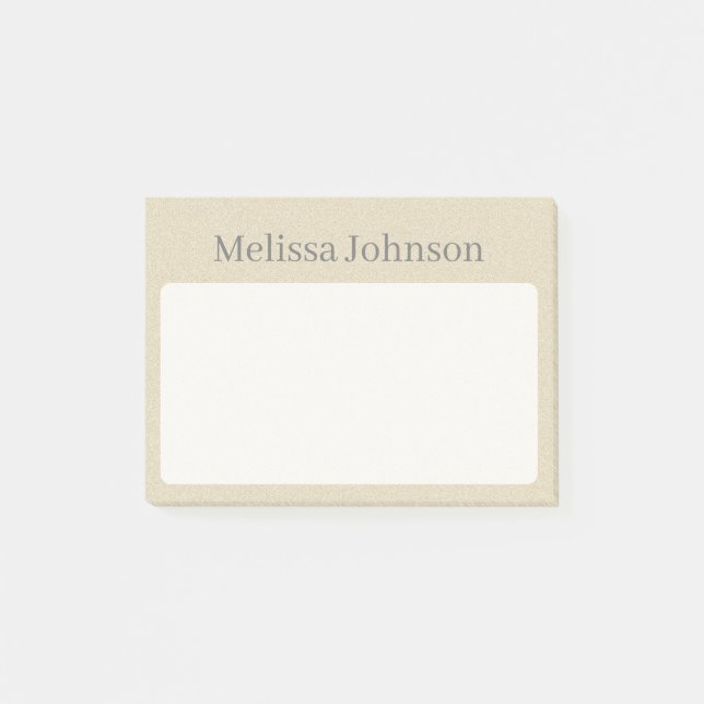 Personalisierter Soft-Sand-Minimal Post-it Klebezettel (Vorderseite)