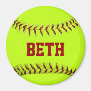 Personalisierter Softball-Magnet Magnet