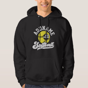 Personalisierter Softball-Spieler HINZUFÜGEN NAME  Hoodie