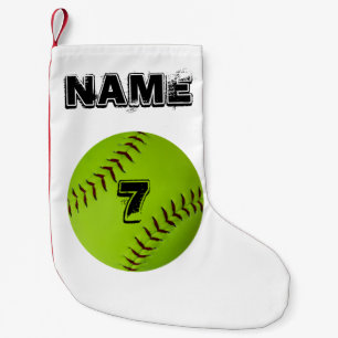 Personalisierter Softball-Strumpf Kleiner Weihnachtsstrumpf