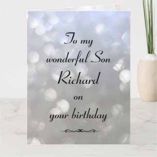Personalisierter Sohn-Geburtstag Karte