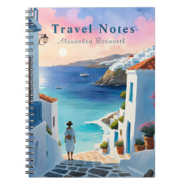 Personalisierter Sommer in Griechenland Reiseberic Notizblock