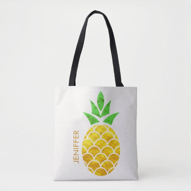 Personalisierter Sommerfoil Goldene Ananas  (Vorderseite)