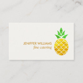 Personalisierter Sommerfoil Goldene Ananas Visitenkarte