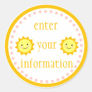 Personalisierter Sonnenschutzaufkleber Runder Aufkleber