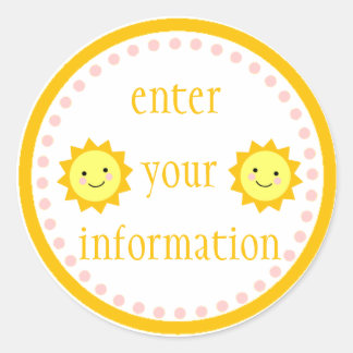 Personalisierter Sonnenschutzaufkleber Runder Aufkleber