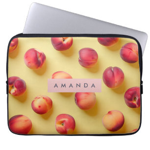 Personalisierter Sonniger Pfirsich-Glückseligkeit Laptopschutzhülle