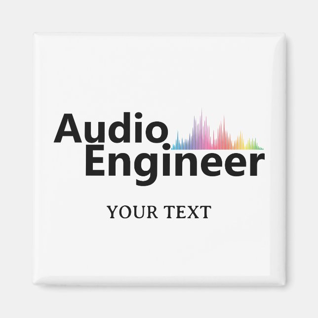 Personalisierter Sound Engineer Tontechnik Magnet (Vorne)