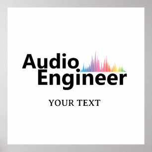 Personalisierter Sound Engineer Tontechnik Poster