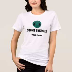 Personalisierter Sound Engineer Tontechnik Tri-Blend Shirt