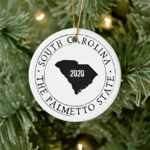 Personalisierter South Carolina Keramik Ornament