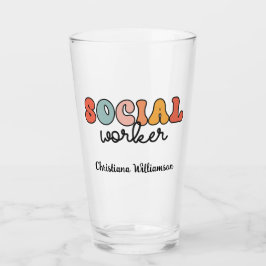 Personalisierter Sozialarbeiter Glas