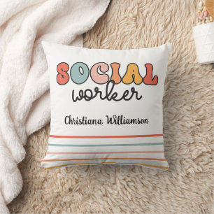 Personalisierter Sozialarbeiter Kissen