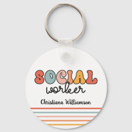 Personalisierter Sozialarbeiter Schlüsselanhänger