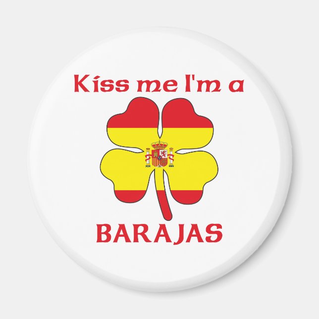 Personalisierter Spanischer Kuss Ich bin Barajas Magnet (Vorne)